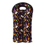 Magic Wizard Pattern Print Double Neoprene Wine Tote