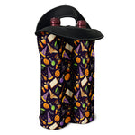 Magic Wizard Pattern Print Double Neoprene Wine Tote