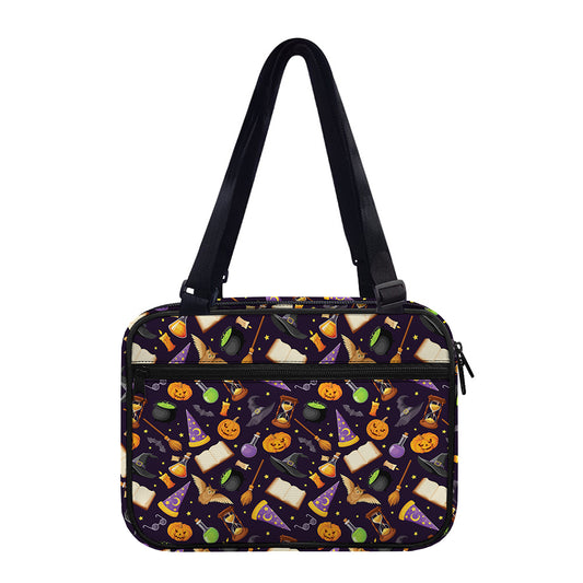Magic Wizard Pattern Print Double Strap Bible Bag