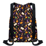 Magic Wizard Pattern Print Drawstring Backpack