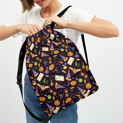 Magic Wizard Pattern Print Drawstring Backpack