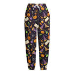 Magic Wizard Pattern Print Fleece Lined Knit Pants