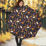 Magic Wizard Pattern Print Foldable Umbrella