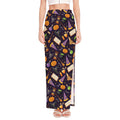 Magic Wizard Pattern Print High Slit Maxi Skirt