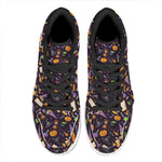 Magic Wizard Pattern Print High Top Leather Sneakers