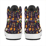 Magic Wizard Pattern Print High Top Leather Sneakers
