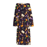 Magic Wizard Pattern Print Hooded Bathrobe