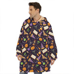 Magic Wizard Pattern Print Hoodie Blanket