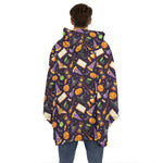 Magic Wizard Pattern Print Hoodie Blanket