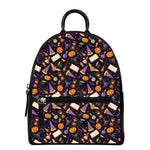 Magic Wizard Pattern Print Leather Backpack