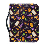 Magic Wizard Pattern Print Leather Bible Cover