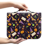 Magic Wizard Pattern Print Leather Bible Cover