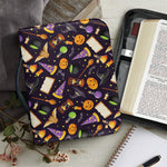 Magic Wizard Pattern Print Leather Bible Cover