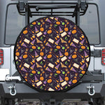 Magic Wizard Pattern Print Leather Spare Tire Cover