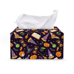 Magic Wizard Pattern Print Leather Tissue Box Cover