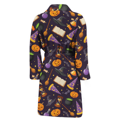 Magic Wizard Pattern Print Men's Bathrobe