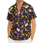 Magic Wizard Pattern Print Men's Deep V-Neck Shirt