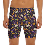 Magic Wizard Pattern Print Men's Long Boxer Briefs