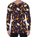 Magic Wizard Pattern Print Men's Long Sleeve T-Shirt