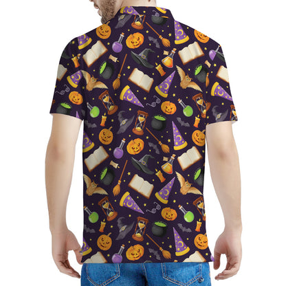 Magic Wizard Pattern Print Men's Polo Shirt