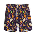 Magic Wizard Pattern Print Men's Athletic Shorts