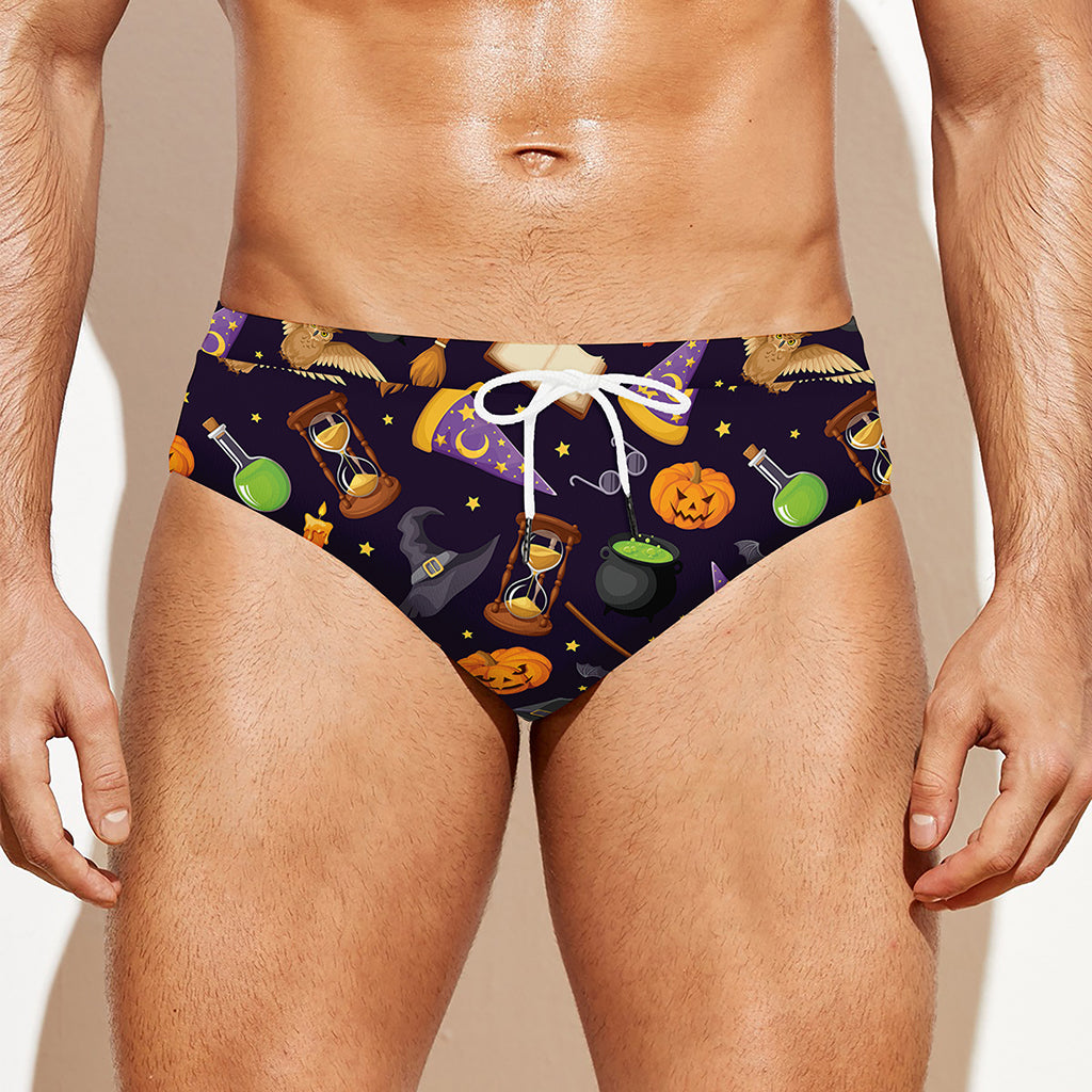 Magic Wizard Pattern Print Men's Swim Briefs