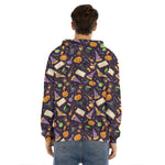 Magic Wizard Pattern Print Men's Velvet Pullover Hoodie