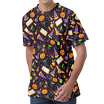 Magic Wizard Pattern Print Men's Velvet T-Shirt