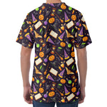 Magic Wizard Pattern Print Men's Velvet T-Shirt