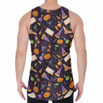 Magic Wizard Pattern Print Men's Velvet Tank Top