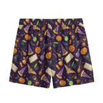 Magic Wizard Pattern Print Mesh Shorts