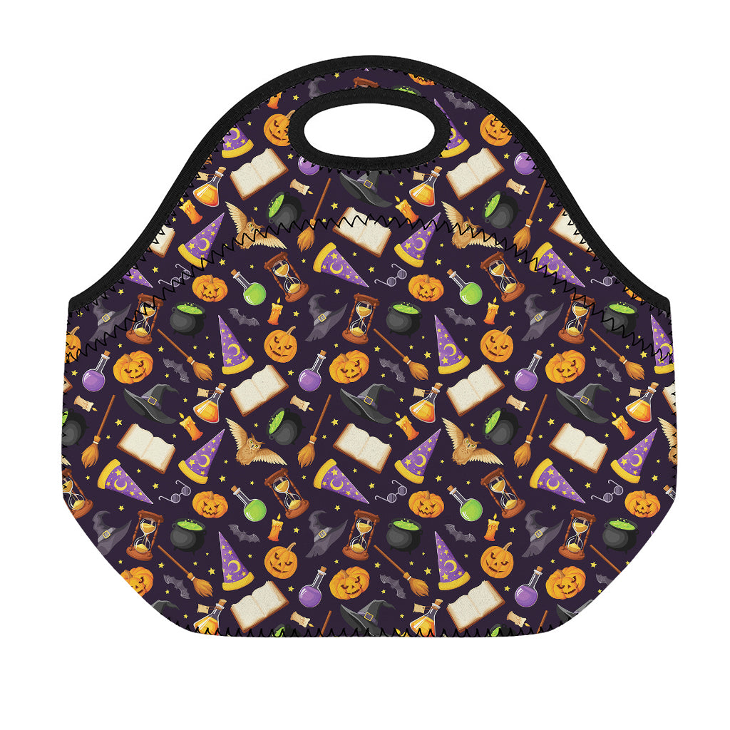 Magic Wizard Pattern Print Neoprene Lunch Bag