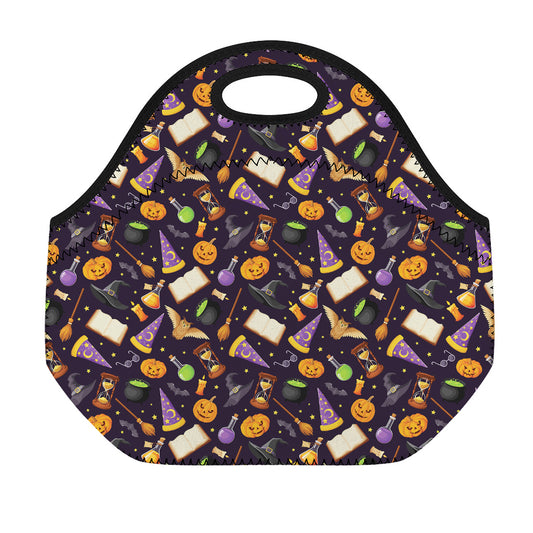Magic Wizard Pattern Print Neoprene Lunch Bag