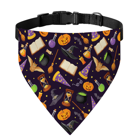 Magic Wizard Pattern Print Over The Collar Dog Bandana