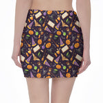 Magic Wizard Pattern Print Pencil Mini Skirt