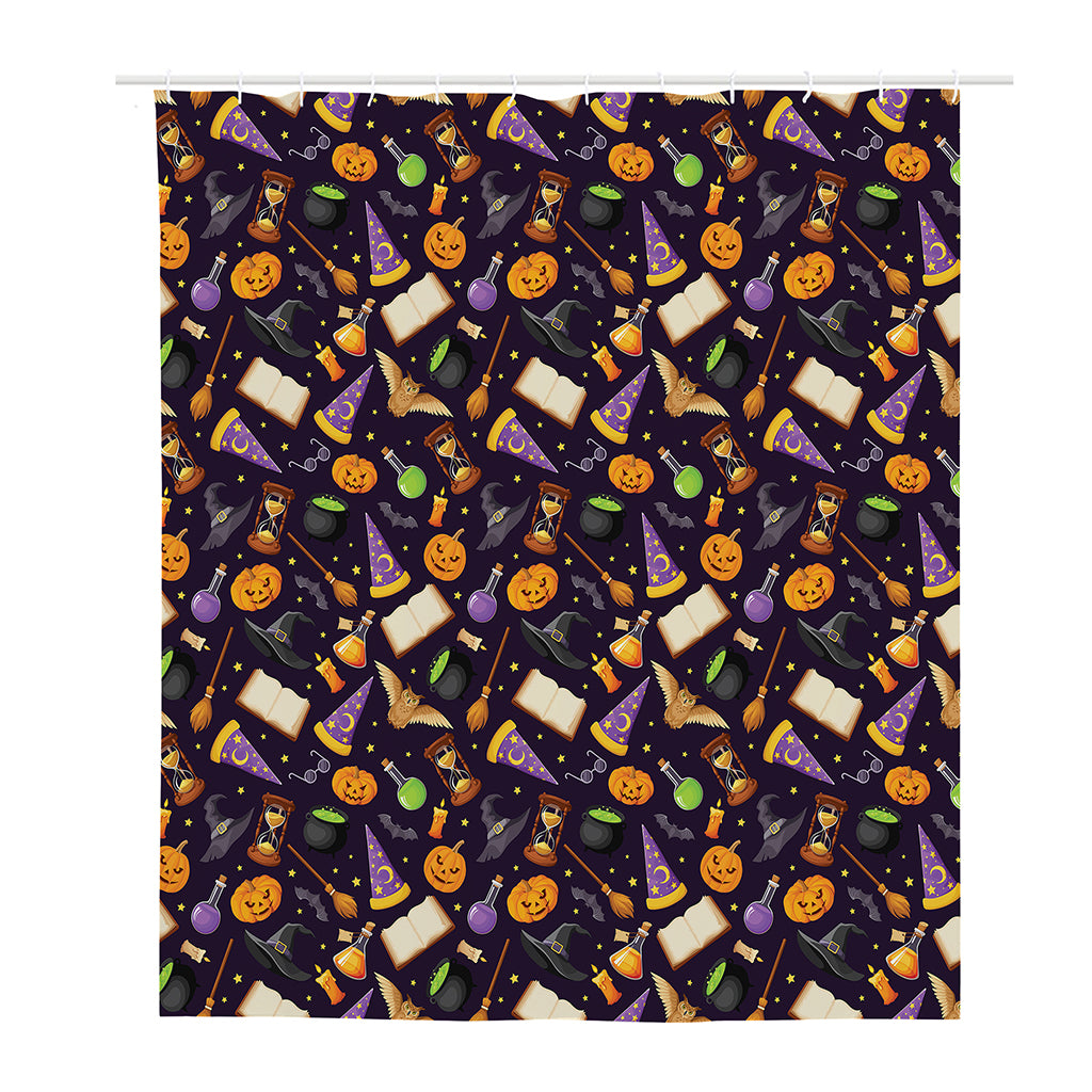 Magic Wizard Pattern Print Polyester Shower Curtain