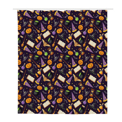 Magic Wizard Pattern Print Polyester Shower Curtain