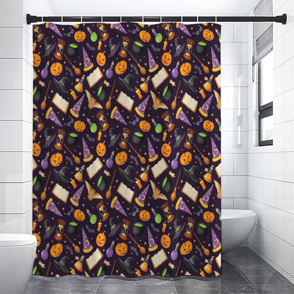 Magic Wizard Pattern Print Premium Shower Curtain