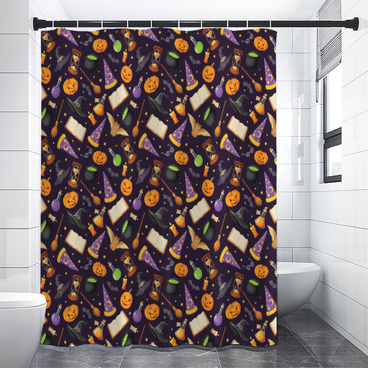 Magic Wizard Pattern Print Premium Shower Curtain