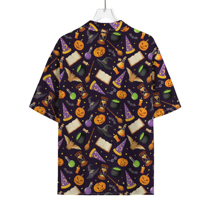 Magic Wizard Pattern Print Rayon Hawaiian Shirt