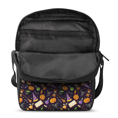 Magic Wizard Pattern Print Rectangular Crossbody Bag