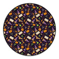 Magic Wizard Pattern Print Round Floor Mat