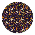 Magic Wizard Pattern Print Round Floor Mat