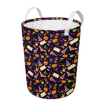 Magic Wizard Pattern Print Round Laundry Basket