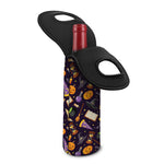 Magic Wizard Pattern Print Single Neoprene Wine Tote