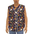 Magic Wizard Pattern Print Sleeveless Baseball Jersey