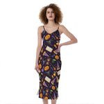 Magic Wizard Pattern Print Slim Fit Midi Cami Dress
