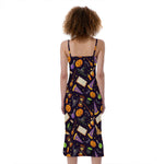Magic Wizard Pattern Print Slim Fit Midi Cami Dress