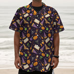 Magic Wizard Pattern Print Textured Short Sleeve Shirt