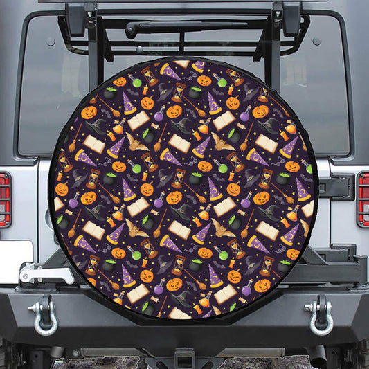 Magic Wizard Pattern Print Tire Cover